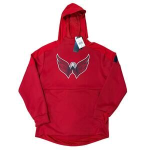 NWT Washington Capitals adidas Men’s Pullover Hooded Hoodie Sweatshirt Red Small